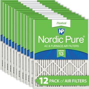 16x25x1 (15_1/2x24_1/2) Pleated MERV 13 Air Filters 3 PackCount Per Pack:12